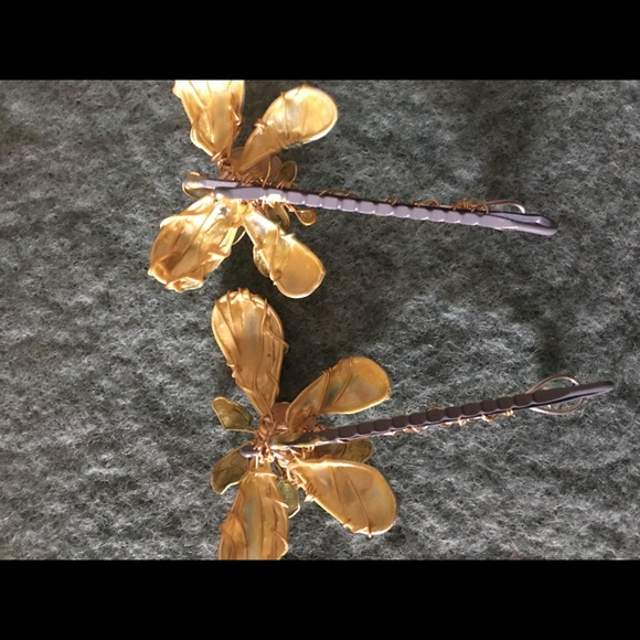 Gorgeous details OOAK hand made dragonflyhair pins - Picture 3 of 4